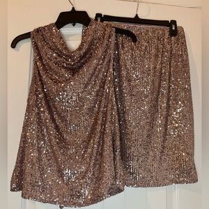 NWT! CABLE & GAUGE 2PC SEQUINS SET